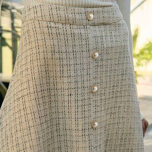 High Waisted Tweed Skirt